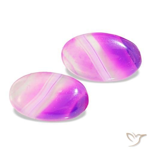11.68 ctw Multicolor Agate Stones, Natural Agate in Oval Cabochon Shape for Sale