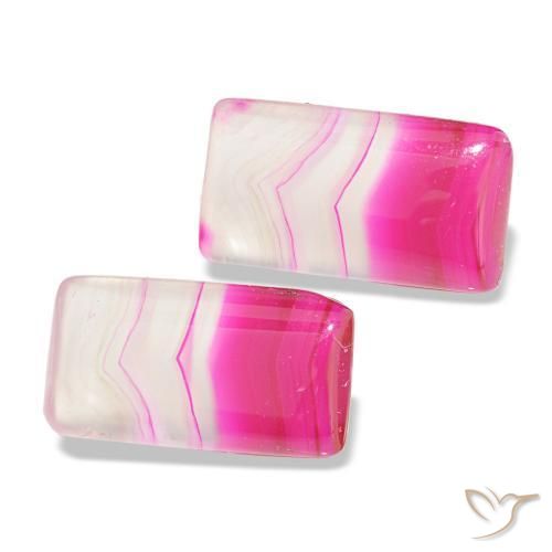 16.89 ctw Multicolor Agate Stones, Natural Agate in Baguette Cabochon Shape for Sale