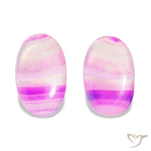 11.89 ctw Multicolor Agate Gemstones, Agate Gems in Oval Cabochon Shape for Sale.