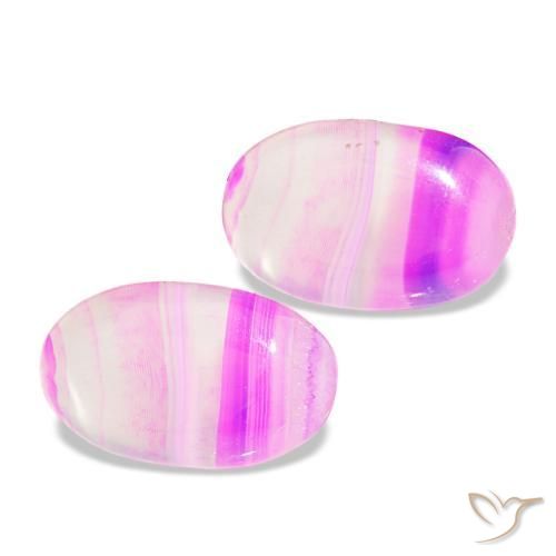 11.89 ctw Multicolor Agate Stones, Natural Agate in Oval Cabochon Shape for Sale