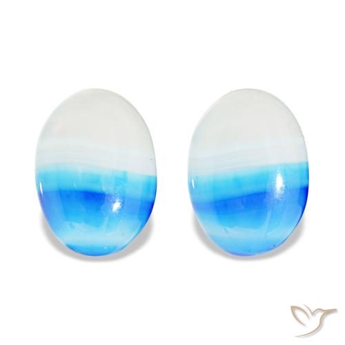 24.51 ctw Multicolor Agate Gemstones, Agate Gems in Oval Cabochon Shape for Sale.