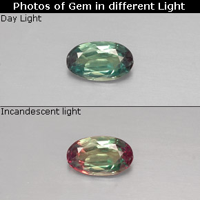 0.21 ct Multicolor Alexandrite Gemstone, Alexandrite Gem in Oval Facet Shape for Sale.