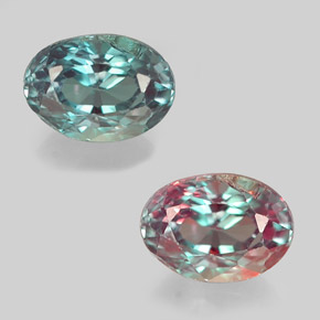 0.45 ct Multicolor Alexandrite Gemstone, Alexandrite Gem in Oval Facet Shape for Sale.