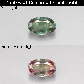 0.31 ct Multicolor Alexandrite Gemstone, Alexandrite Gem in Oval Facet Shape for Sale.