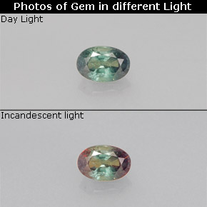 0.23 ct Multicolor Alexandrite Gemstone, Alexandrite Gem in Oval Facet Shape for Sale.