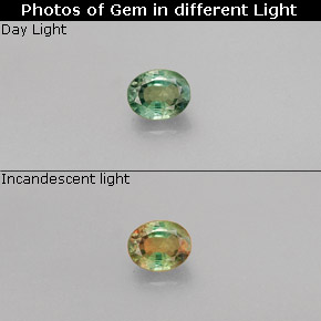 0.31 ct Multicolor Alexandrite Gemstone, Alexandrite Gem in Oval Facet Shape for Sale.