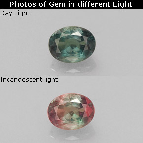 0.23 ct Multicolor Alexandrite Gemstone, Alexandrite Gem in Oval Facet Shape for Sale.