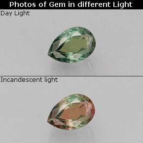 0.27 ct Multicolor Alexandrite Gemstone, Alexandrite Gem in Pear Facet Shape for Sale.