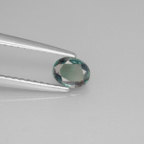 0.34 ct Multicolor Alexandrite Stone, Natural Alexandrite in Oval Facet Shape for Sale
