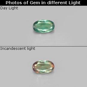 0.30 ct Multicolor Alexandrite Gemstone, Alexandrite Gem in Oval Facet Shape for Sale.