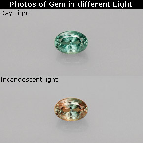 0.43 ct Multicolor Alexandrite Gemstone, Alexandrite Gem in Oval Facet Shape for Sale.