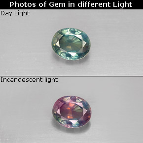 0.33 ct Multicolor Alexandrite Gemstone, Alexandrite Gem in Oval Facet Shape for Sale.