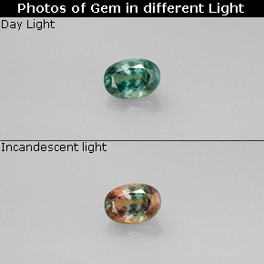 0.33 ct Multicolor Alexandrite Gemstone, Alexandrite Gem in Oval Facet Shape for Sale.