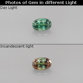 0.37 ct Multicolor Alexandrite Gemstone, Alexandrite Gem in Oval Facet Shape for Sale.