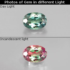 0.33 ct Multicolor Alexandrite Gemstone, Alexandrite Gem in Oval Facet Shape for Sale.