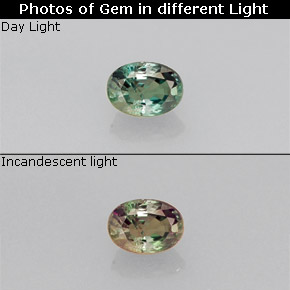 0.18 ct Multicolor Alexandrite Gemstone, Alexandrite Gem in Oval Facet Shape for Sale.