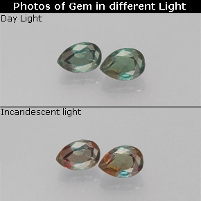 0.20 ct Multicolor Alexandrite Gemstone, Alexandrite Gem in Pear Facet Shape for Sale.