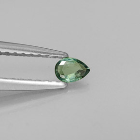 0.10 ct Multicolor Alexandrite Stone, Natural Alexandrite in Pear Facet Shape for Sale