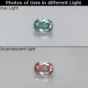 0.12 ct Multicolor Alexandrite Gemstone, Alexandrite Gem in Oval Facet Shape for Sale.
