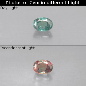 0.11 ct Multicolor Alexandrite Gemstone, Alexandrite Gem in Oval Facet Shape for Sale.