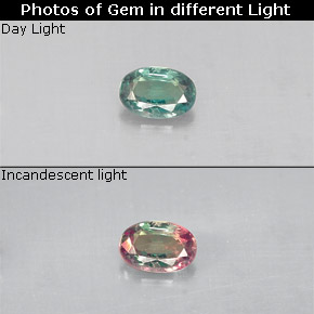 0.11 ct Multicolor Alexandrite Gemstone, Alexandrite Gem in Oval Facet Shape for Sale.