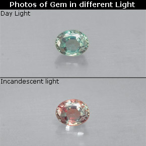 0.11 ct Multicolor Alexandrite Gemstone, Alexandrite Gem in Oval Facet Shape for Sale.