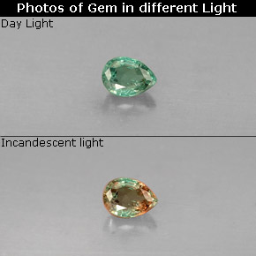 0.15 ct Multicolor Alexandrite Gemstone, Alexandrite Gem in Pear Facet Shape for Sale.