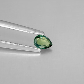 0.14 ct Multicolor Alexandrite Stone, Natural Alexandrite in Pear Facet Shape for Sale