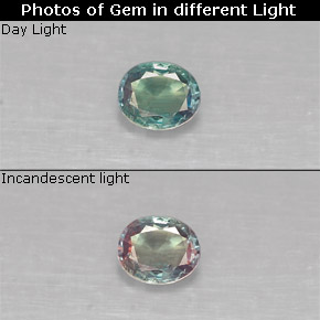0.18 ct Multicolor Alexandrite Gemstone, Alexandrite Gem in Oval Facet Shape for Sale.