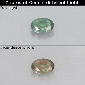 0.15 ct Multicolor Alexandrite Gemstone, Alexandrite Gem in Oval Facet Shape for Sale.