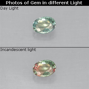 0.17 ct Multicolor Alexandrite Gemstone, Alexandrite Gem in Oval Facet Shape for Sale.