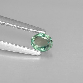 0.15 ct Multicolor Alexandrite Stone, Natural Alexandrite in Oval Facet Shape for Sale