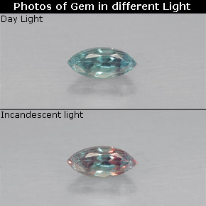 0.15 ct Multicolor Alexandrite Gemstone, Alexandrite Gem in Pear Facet Shape for Sale.