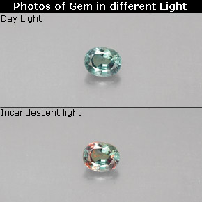 0.13 ct Multicolor Alexandrite Gemstone, Alexandrite Gem in Oval Facet Shape for Sale.