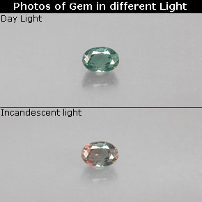 0.12 ct Multicolor Alexandrite Gemstone, Alexandrite Gem in Oval Facet Shape for Sale.