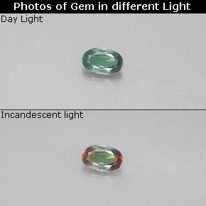 0.10 ct Multicolor Alexandrite Gemstone, Alexandrite Gem in Oval Facet Shape for Sale.