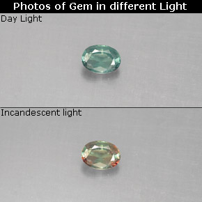 0.13 ct Multicolor Alexandrite Gemstone, Alexandrite Gem in Oval Facet Shape for Sale.