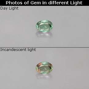 0.11 ct Multicolor Alexandrite Gemstone, Alexandrite Gem in Oval Facet Shape for Sale.