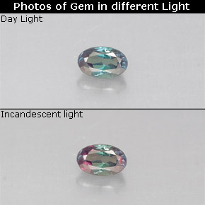 0.12 ct Multicolor Alexandrite Gemstone, Alexandrite Gem in Oval Facet Shape for Sale.