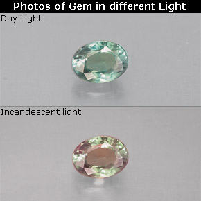 0.19 ct Multicolor Alexandrite Gemstone, Alexandrite Gem in Oval Facet Shape for Sale.