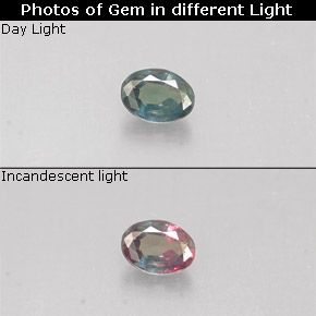 0.10 ct Multicolor Alexandrite Gemstone, Alexandrite Gem in Oval Facet Shape for Sale.