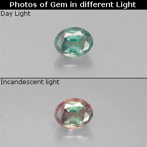 0.15 ct Multicolor Alexandrite Gemstone, Alexandrite Gem in Oval Facet Shape for Sale.
