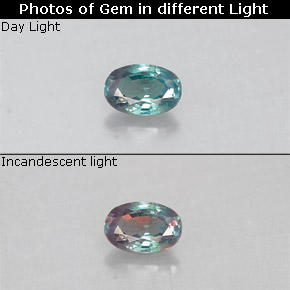 0.13 ct Multicolor Alexandrite Gemstone, Alexandrite Gem in Oval Facet Shape for Sale.