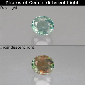 0.15 ct Multicolor Alexandrite Gemstone, Alexandrite Gem in Oval Facet Shape for Sale.
