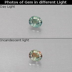 0.14 ct Multicolor Alexandrite Gemstone, Alexandrite Gem in Oval Facet Shape for Sale.