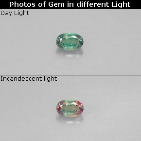 0.12 ct Multicolor Alexandrite Gemstone, Alexandrite Gem in Oval Facet Shape for Sale.