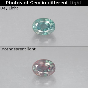 0.18 ct Multicolor Alexandrite Gemstone, Alexandrite Gem in Oval Facet Shape for Sale.