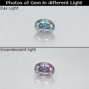 0.13 ct Multicolor Alexandrite Gemstone, Alexandrite Gem in Oval Facet Shape for Sale.