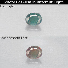 0.14 ct Multicolor Alexandrite Gemstone, Alexandrite Gem in Oval Facet Shape for Sale.