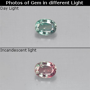 0.14 ct Multicolor Alexandrite Gemstone, Alexandrite Gem in Oval Facet Shape for Sale.